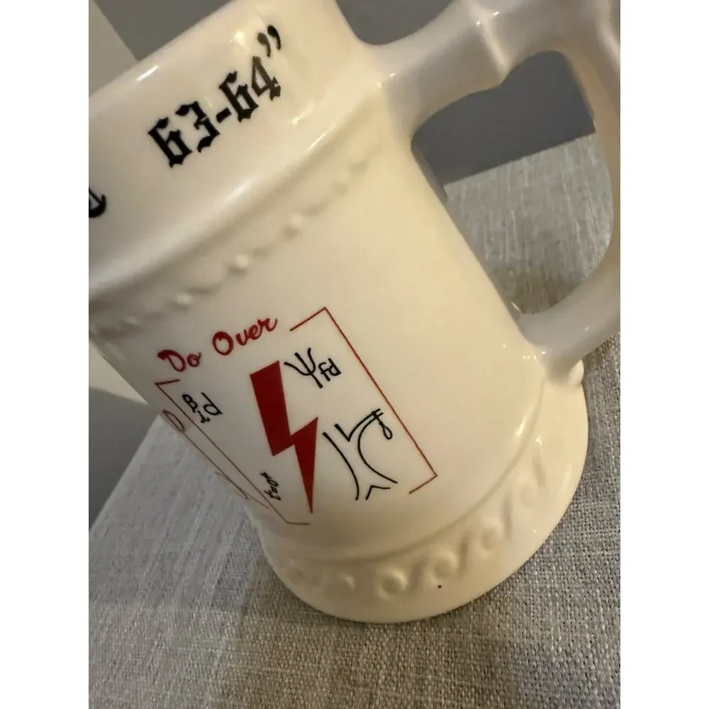 ⚡ Vintage PSEC 63–64 Do Over Ceramic Mug | Physics Humor | Science Beer Stein